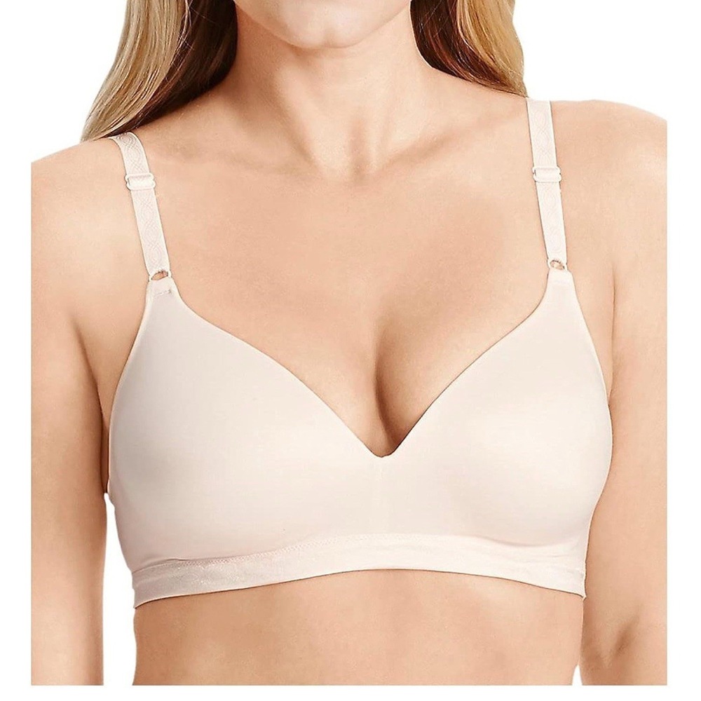 NWT Warner's Women's 36D Cloud 9 Super Soft Wireless Comfort Bra 1269 Sandshell